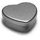 Barattolo in alluminio a forma di cuore con coperchio argento, circa 20 ml, 1 pz