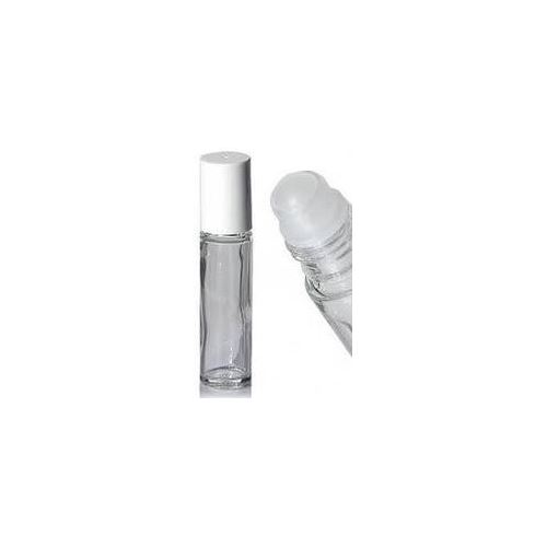 Roll-on in vetro con tappo bianco, 10 ml