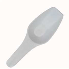 Paletta dosatrice in plastica bianca, 5 ml