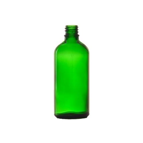 Bottiglietta in vetro verde senza chiusura, 100 ml