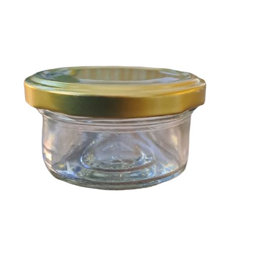 Contenitore in vetro chiaro con coperchio, 65 ml