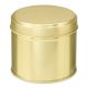 Barattolo di latta in alluminio, color oro, con coperchio, 250 ml , 1 pz