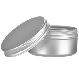 Barattolo rotondo in alluminio con coperchio, 100 ml