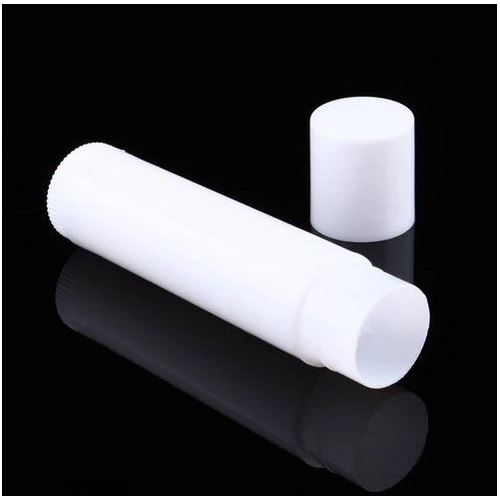 Tubo di plastica bianco adatto a rossetto o a balsamo per labbra, 4,5 ml