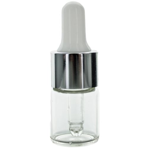 Bottiglietta in vetro chiaro con pipetta, 5 ml