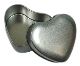 Barattolo in alluminio a forma di cuore con coperchio argento, circa 80 ml, 1 pz