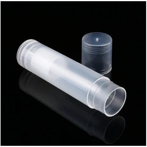 Tubo di plastica transparente adatto a rossetto o a balsamo per labbra, 4,5 ml
