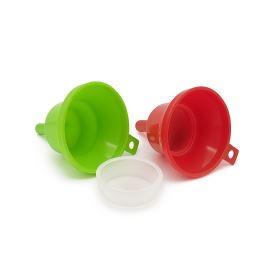 Imbuto di plastica con filtro removibile (colori assortiti), diametro 6 cm