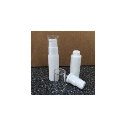 Bottiglietta plastica airless bianca, 5 ml