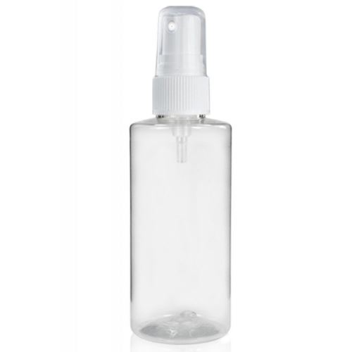 Bottiglietta di vetro chiaro con nebulizzatore, 125 ml