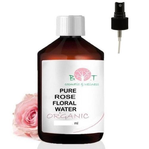 Acqua floreale rosa con spray, biologica