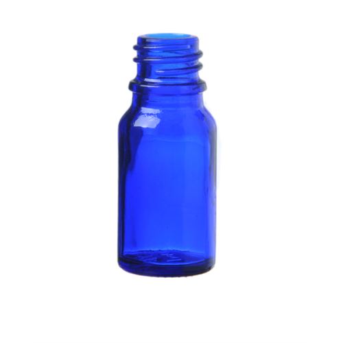 Bottiglietta in vetro blu senza chiusura, 10 ml