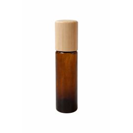 Roll-on marrone con tappo in bambù, 10 ml, 1 pz.