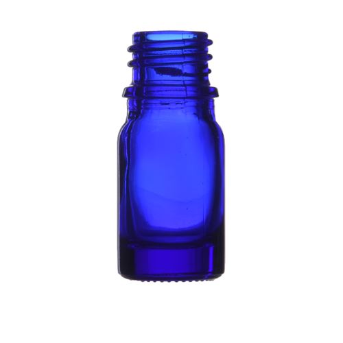 Bottiglietta in vetro blu senza chiusura, 5 ml