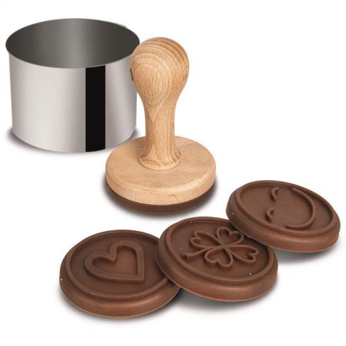 Set di timbri legno/silicone/metallo, 6 pezzi