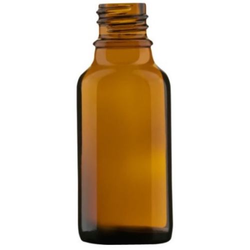 Bottiglia in vetro marrone senza tappo, 20 ml