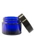 Contenitore in vetro chiaro per creme con coperchio blu, 50 ml, 1 pz