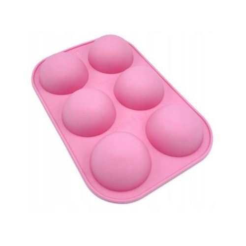 Stampo in silicone per sapone rotondo, 6x sapone